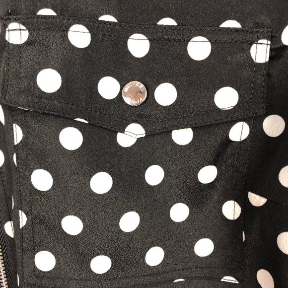 Michael Kors Polka-Dot Zipper Top - Size S - Picture 3 of 6